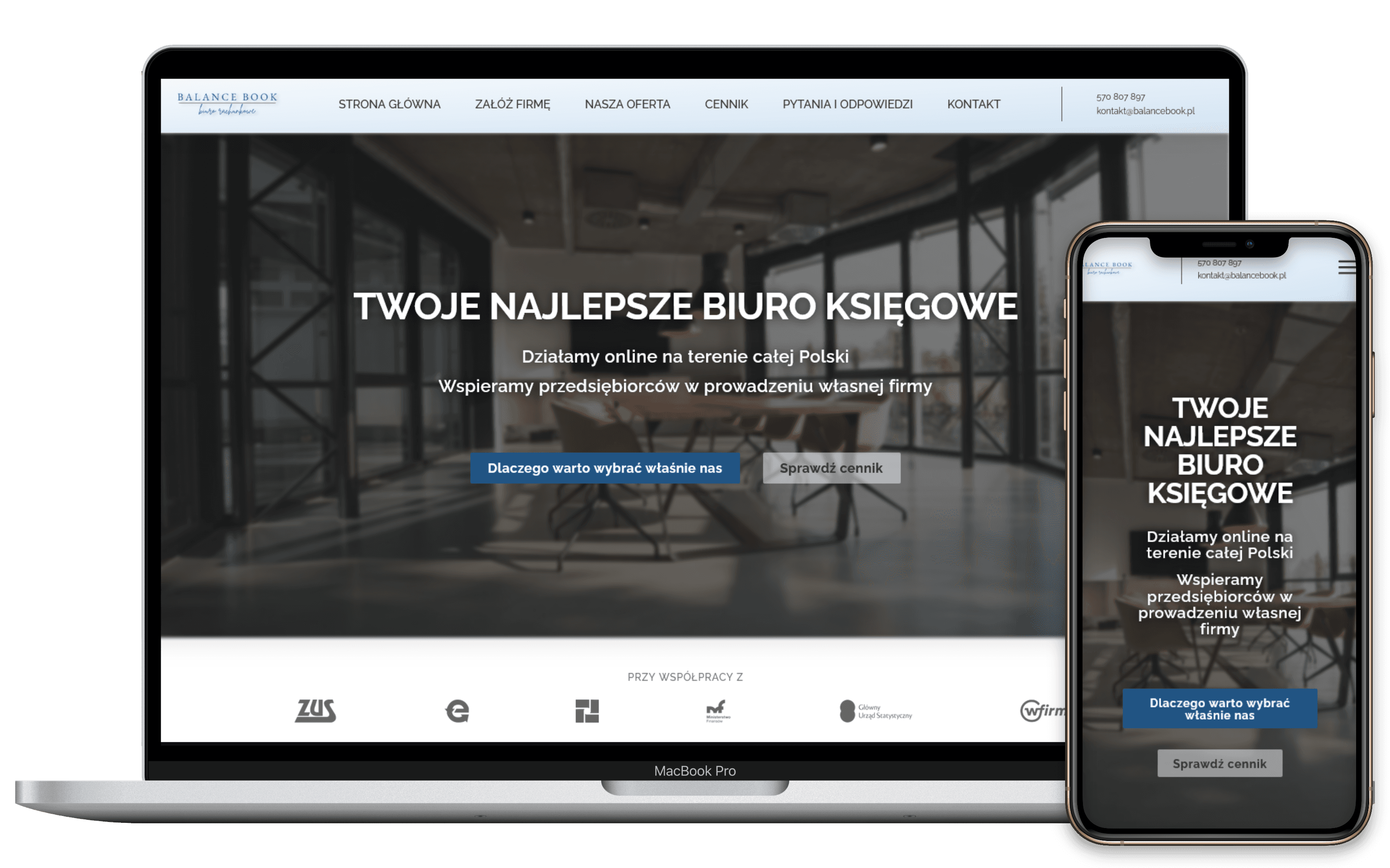 Strona internetowa BalanceBook
