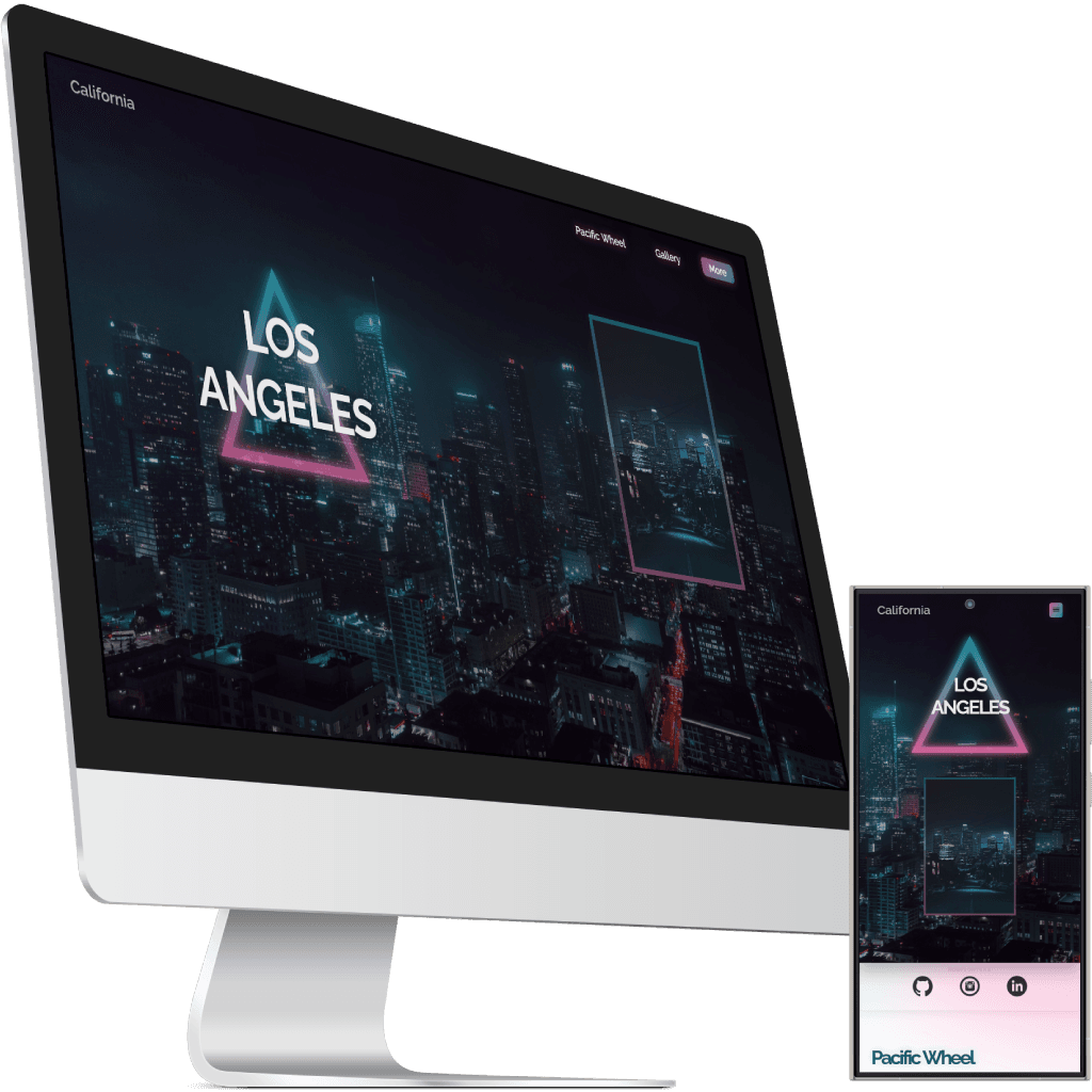 Strona miasta Los Angeles jako Landing Page